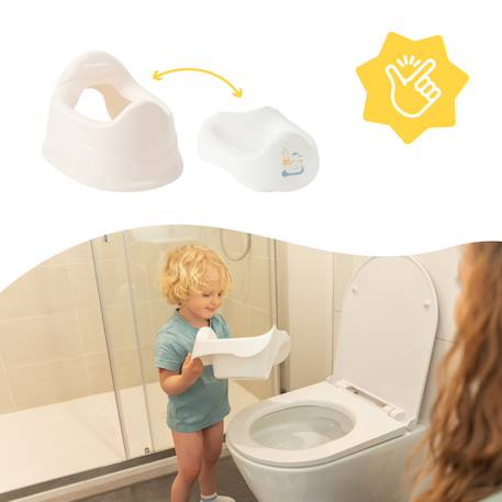 Pot d'apprentissage avec cuvette amovible Beige+Vert 4 - vertbaudet enfant 