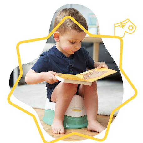 Pot d'apprentissage avec cuvette amovible Beige+Vert 12 - vertbaudet enfant 