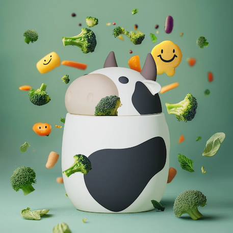 Boîte repas isotherme bestie Ecru, noir 4 - vertbaudet enfant 