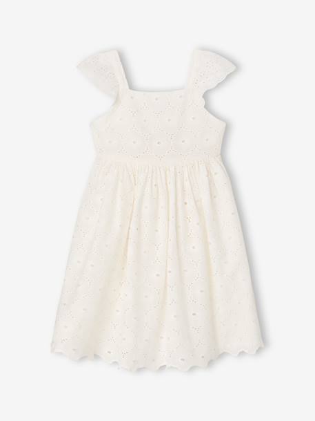 Robe fille broderie anglaise coton blanc 2 - vertbaudet enfant 