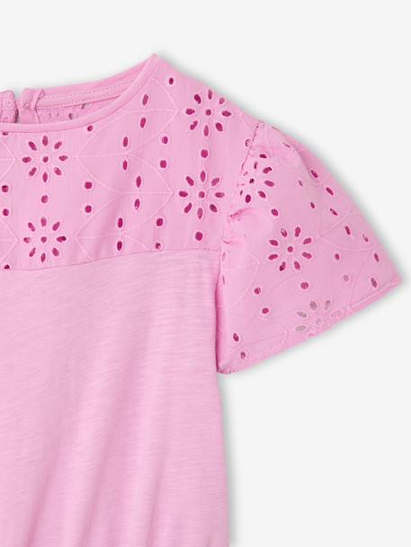 Robe détails en broderie anglaise fille bleu pâle+corail+lilas+mauve+vert sauge 17 - vertbaudet enfant 