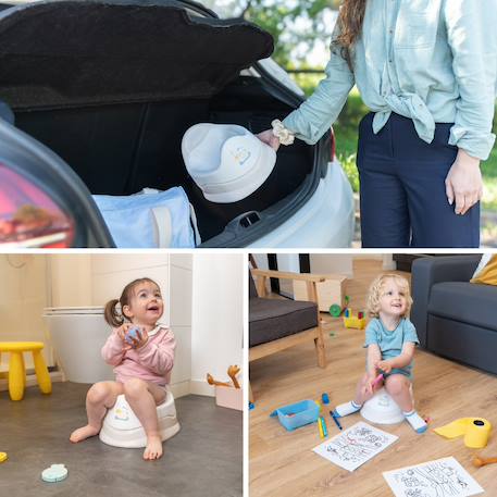 Pot d'apprentissage avec cuvette amovible Beige+Vert 6 - vertbaudet enfant 