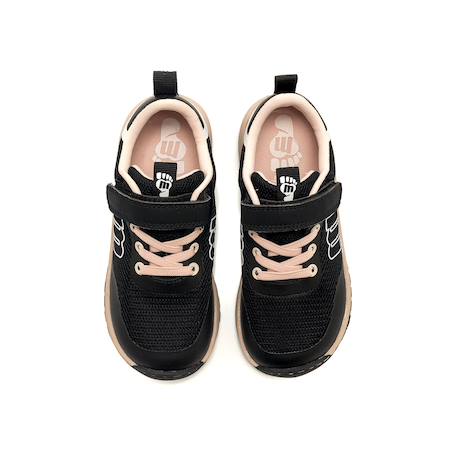 Sneakers garçon textile lacets- fermeture adhésive barefoot Black+bleu foncé–turquoise+Noir-gris 18 - vertbaudet enfant 