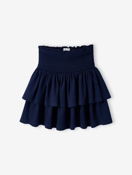 Jupe short fille jersey marine 1 - vertbaudet enfant 