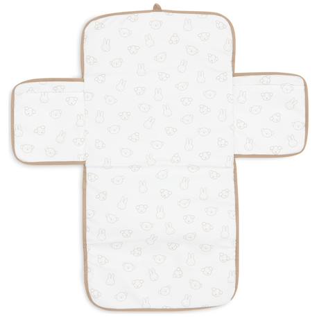 Tapis à langer nomade miffy jacquard teddy biscuit Marron 2 - vertbaudet enfant 