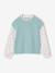 Pull 2 en 1 fille manches bleu grisé+rose 2 - vertbaudet enfant 