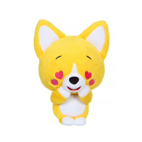 Peluche - peluche little corgi cuties 20 cm : chien corgi - in love Jaune 1 - vertbaudet enfant 