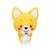 Peluche - peluche little corgi cuties 20 cm : chien corgi - in love Jaune 1 - vertbaudet enfant 