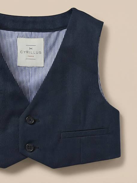 Gilet de costume Bleu fonce uni 2 - vertbaudet enfant 