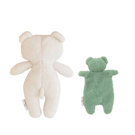 Poupée en tissu ours teddy ultra doux White and green mint 2 - vertbaudet enfant 