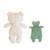 Poupée en tissu ours teddy ultra doux White and green mint 2 - vertbaudet enfant 