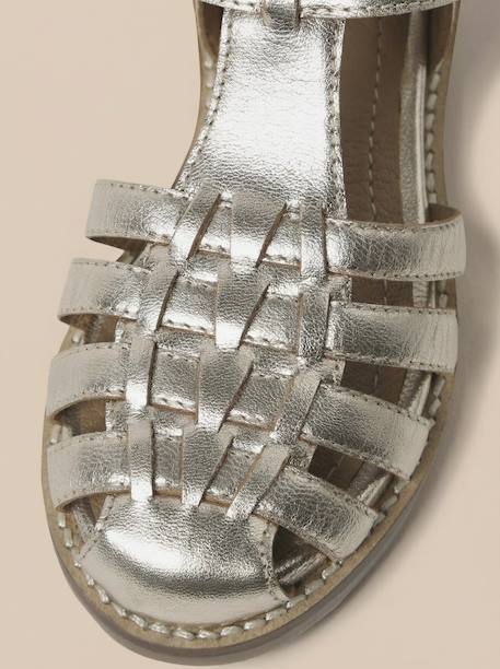 Sandales en cuir irisé fille Dore 6 - vertbaudet enfant 