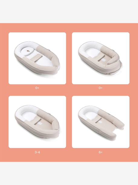 Réducteur de lit évolutif Doomoo Cocoon beige imprimé+gris 14 - vertbaudet enfant 