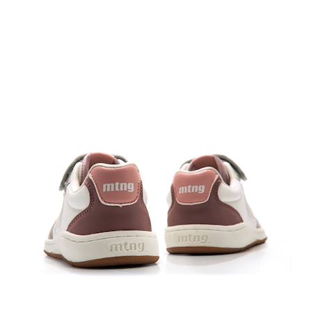 Sneakers filles synthétique lacets- fermeture adhésive barefoot Rose sable+White 9 - vertbaudet enfant 