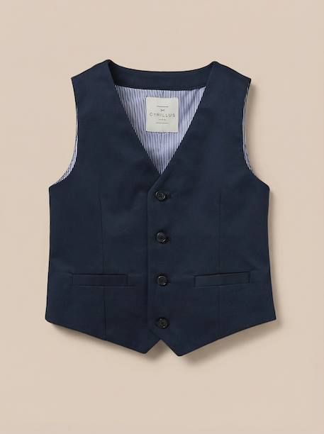 Gilet de costume Bleu fonce uni 1 - vertbaudet enfant 