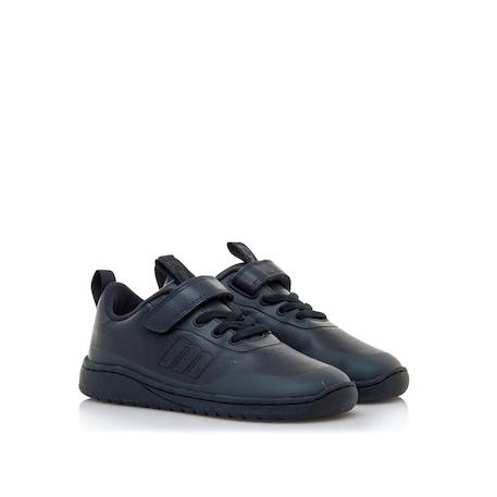 Sneakers garçon synthétique lacets- fermeture adhésive barefoot Blanc mat+Bleu vif+White 11 - vertbaudet enfant 
