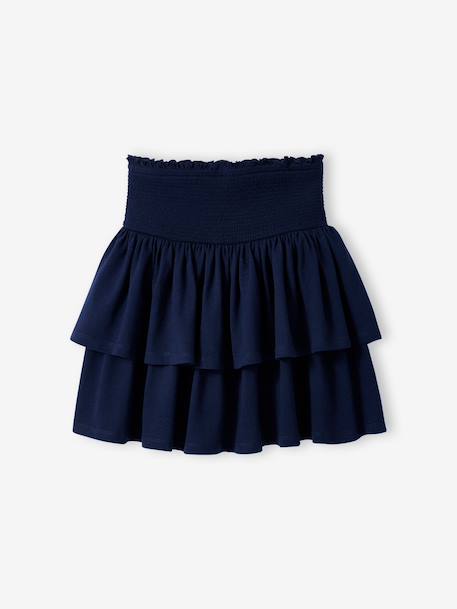 Jupe short fille jersey marine 2 - vertbaudet enfant 