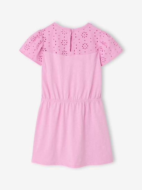 Robe détails en broderie anglaise fille bleu pâle+corail+lilas+mauve+vert sauge 16 - vertbaudet enfant 