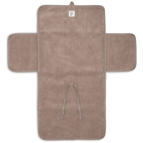 Tapis à langer nomade cloudy rib milky coffee Ecru+Marron 9 - vertbaudet enfant 