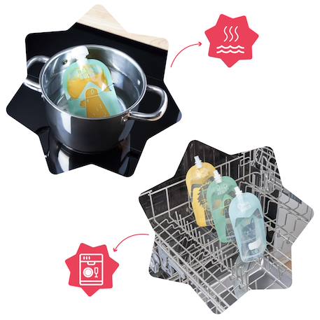 Gourdes réutilisables compote x15 Multicolore 6 - vertbaudet enfant 