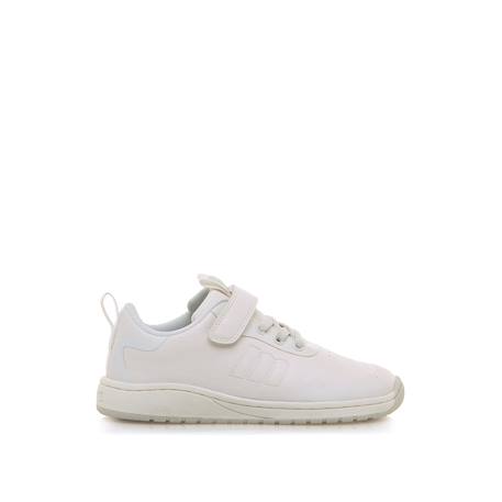 Sneakers garçon synthétique lacets- fermeture adhésive barefoot Blanc mat+Bleu vif+White 1 - vertbaudet enfant 