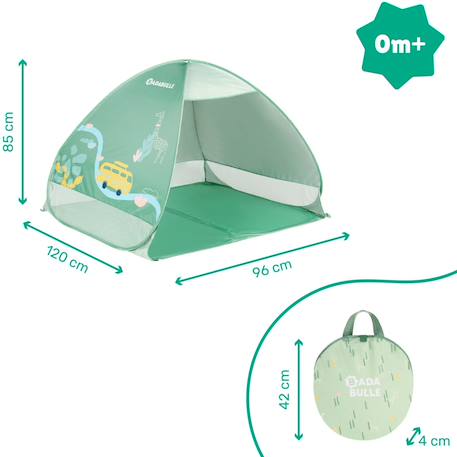 Tente anti uv bébé plage Vert 2 - vertbaudet enfant 