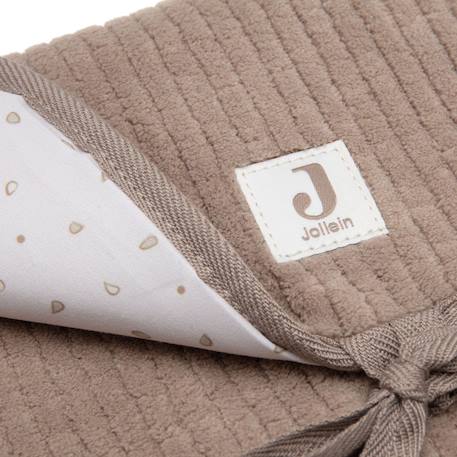 Tapis à langer nomade cloudy rib milky coffee Ecru+Marron 11 - vertbaudet enfant 