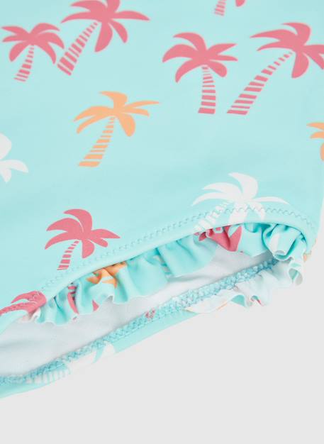 Maillot de bain fille imprimé palmiers Multicolore 4 - vertbaudet enfant 