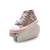 Sneakers filles synthétique fermeture éclair barefoot Pink 3 - vertbaudet enfant 
