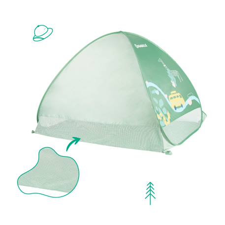 Tente anti uv bébé plage Vert 3 - vertbaudet enfant 
