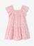 Robe fille à smocks imprimée fleurs rose poudré+vanille 1 - vertbaudet enfant 