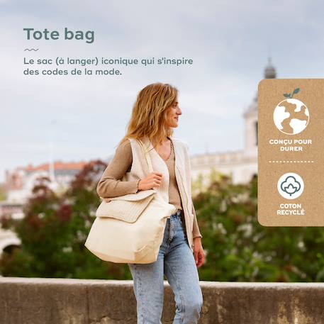 Sac à langer bébé tote bag bloom Blanc 2 - vertbaudet enfant 
