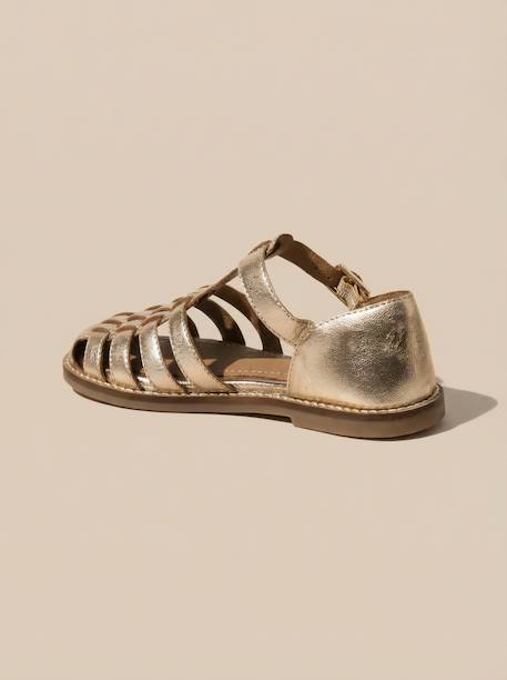 Sandales en cuir irisé fille Dore 2 - vertbaudet enfant 