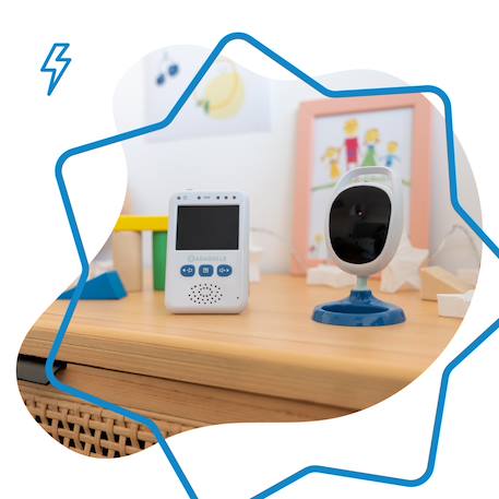 Babyphone caméra portée 250m Bleu 2 - vertbaudet enfant 
