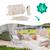 Sac à langer bébé pocketstyle Blanc+Vert, écru 3 - vertbaudet enfant 