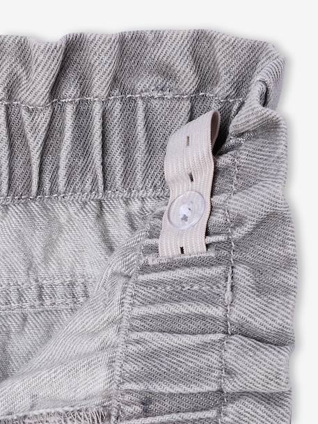Jean fille paperbag poches coeur bleu moyen+denim brut+denim gris 13 - vertbaudet enfant 
