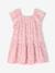 Robe fille à smocks imprimée fleurs rose poudré+vanille 2 - vertbaudet enfant 