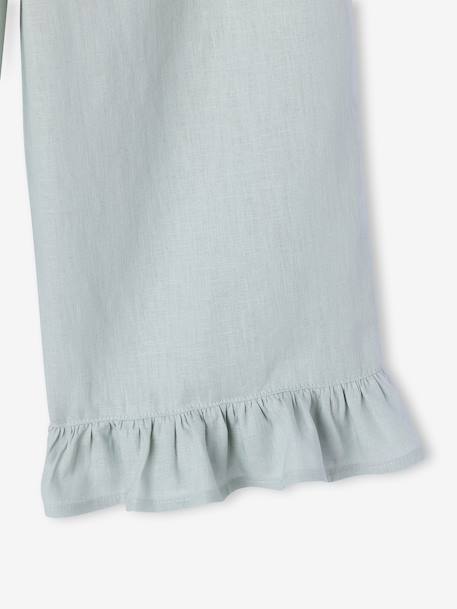 Pantacourt fille large volants vert sauge 4 - vertbaudet enfant 