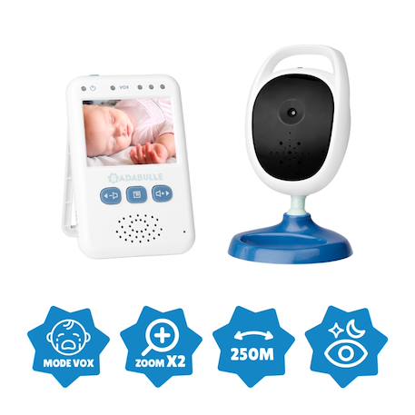 Babyphone caméra portée 250m Bleu 3 - vertbaudet enfant 