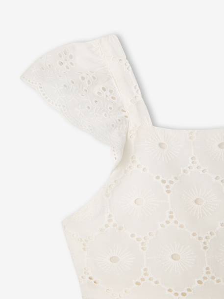 Robe fille broderie anglaise coton blanc 4 - vertbaudet enfant 