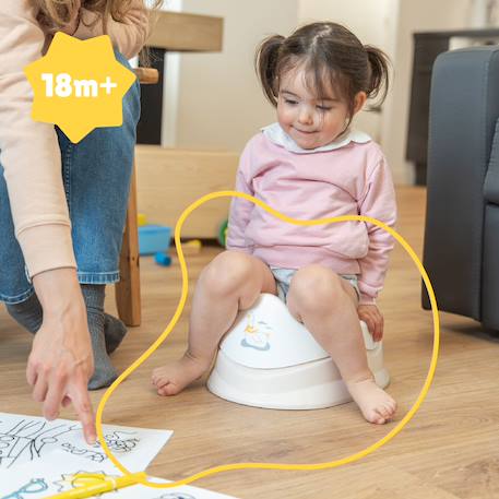 Pot d'apprentissage avec cuvette amovible Beige+Vert 2 - vertbaudet enfant 