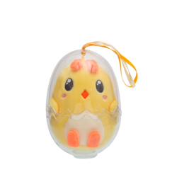 Jouet-Peluche - œuf cosymals de pâques - poussin jaune en peluche  - 12 cm