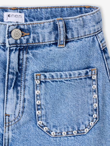 Short denim bleu clair 4 - vertbaudet enfant 