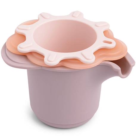 Jeu d'eau lot de 3 gobelets empilables elphee Jaune, vert, transparent+Rose 7 - vertbaudet enfant 
