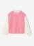 Pull 2 en 1 fille manches bleu grisé+rose 7 - vertbaudet enfant 