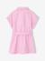 Robe ceinturée fille en twill coton mauve 2 - vertbaudet enfant 