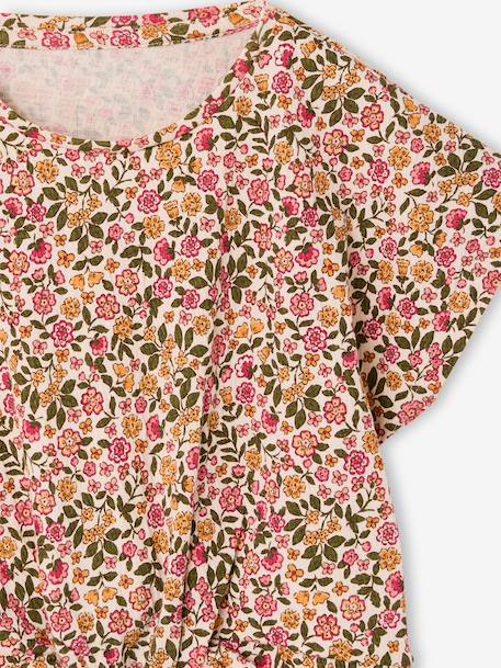 Blouse manches courtes blanc imprimé+vert amande 4 - vertbaudet enfant 