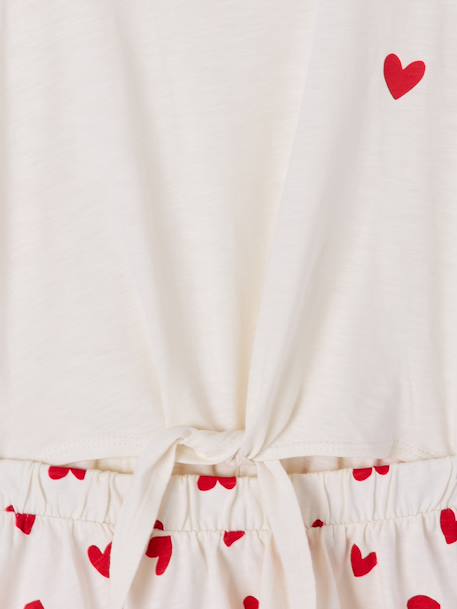 Robe fille effet 2 en 1 blanc imprimé+écru+marine+vanille 17 - vertbaudet enfant 