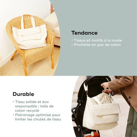 Sac à langer bébé tote bag bloom Blanc 5 - vertbaudet enfant 