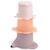 Jeu d'eau lot de 3 gobelets empilables elphee Jaune, vert, transparent+Rose 12 - vertbaudet enfant 